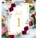 Burgundy Ivory Table Numbers template,Burgundy Table Numbers, (124)